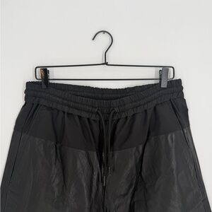 Alexander Wang x H&M Paneled Leather Drawstring Black Jogger Trousers
